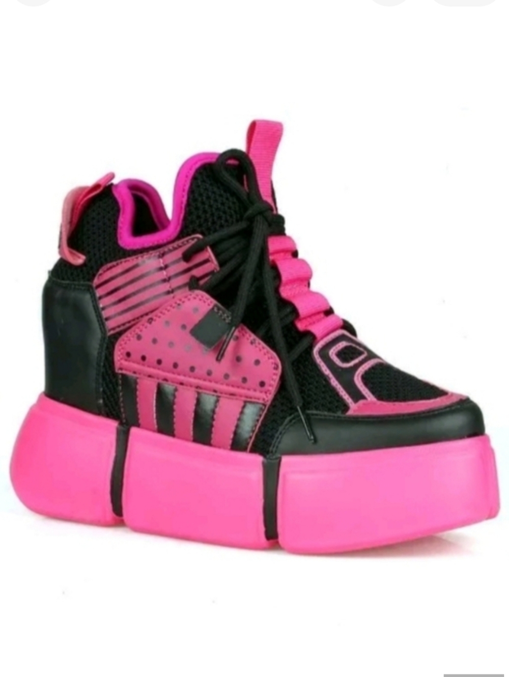 Brand new 🏷✨️✨️Size 8 ANTHONY WANG Hihgtop Sneakers Pink● Black